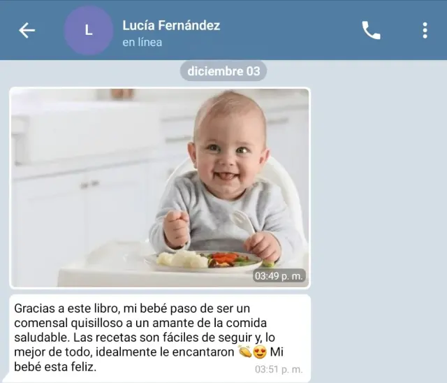 Testimonio de Lucía: su bebé pasó de quisquilloso a amante de la comida saludable