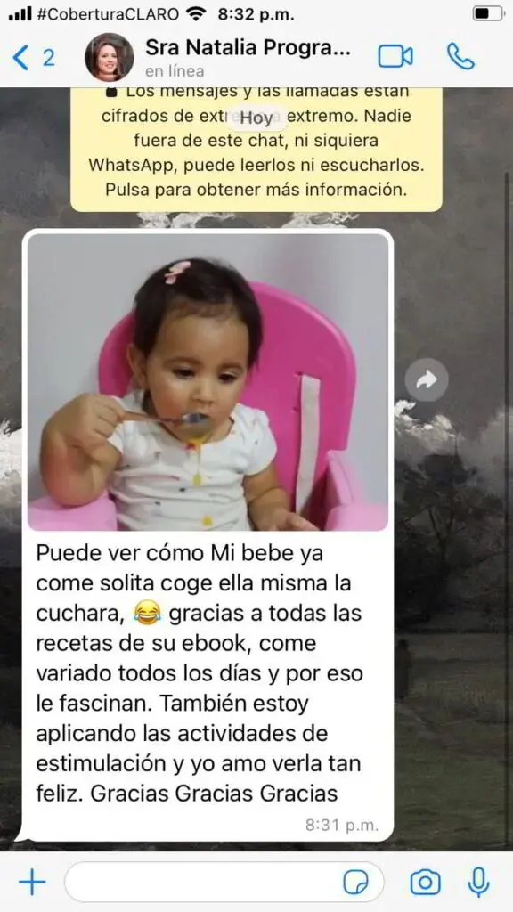 Testimonio de Natalia: su bebé ya come solita y variado