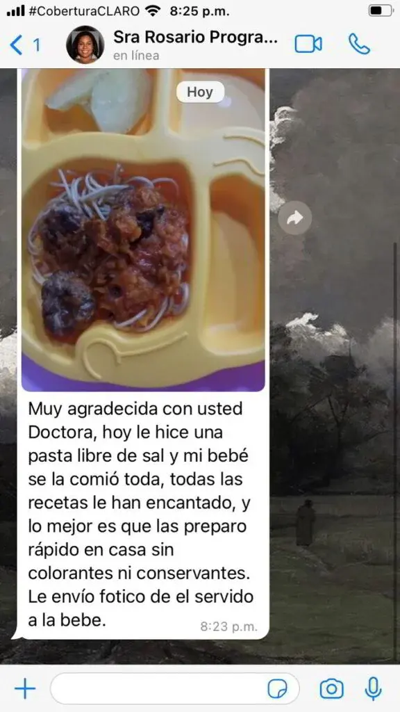 Testimonio de Rosario: su bebé se comió toda la pasta sin sal